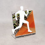 Trofeum z pleksi w biegach na orientację