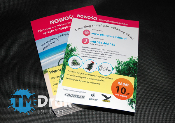 Druk ulotek dwustronnych - TM Druk Siechnice