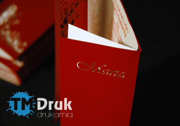 Druk zaproszeń, zdobienie laserem - TM Druk