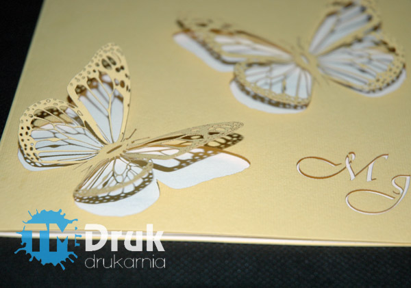 Wycinanie i grawerowane zaproszenie - TM Druk Drukarnia
