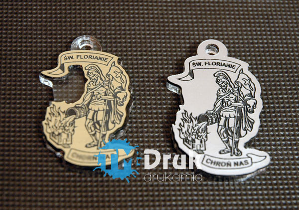 Grawerowanie i cięcie lamiatów - brelok do kluczy - TM Druk