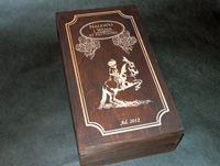 Grawerowanie drewnianych skrzynek na wino - dolnyśląsk