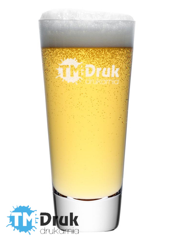 Grawer na szklance do piwa - Producent TM Druk