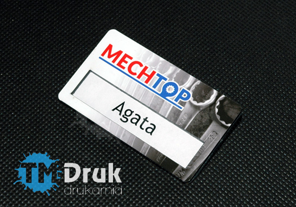 Drukowany identyfikator na wymiennę nazwisko