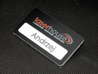 Identyfikator z wymienną treścią, logo drukowane w pełnym kolorze