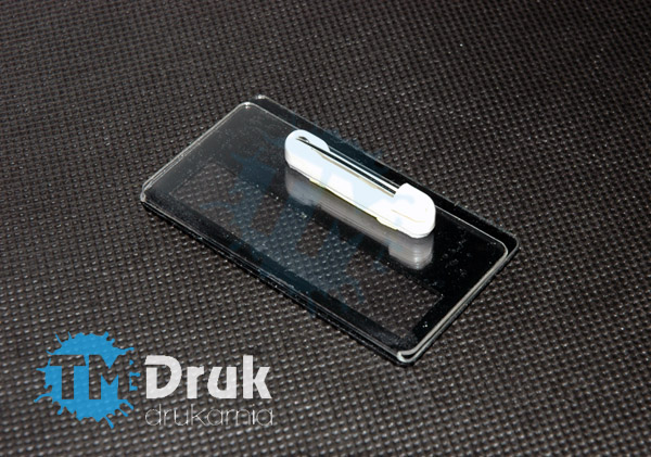 Identyfikator mocowany na agrafkę - Producetn TM Druk