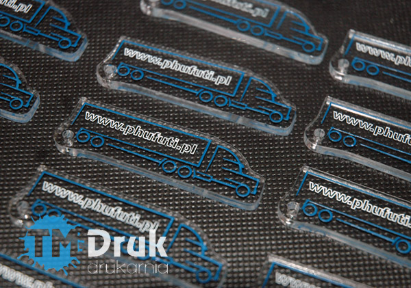 Breloki reklamowe z logiem i adresem strony internetowej