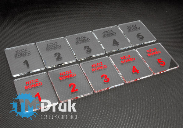 Numerki do rejestracji pacjentów w ośrodku zdrowia, z numeracją w dwóch kolorach - TM Druk