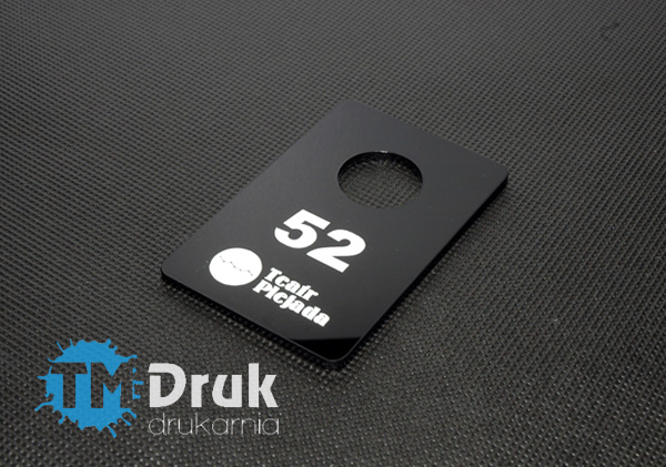 Numerki do szatni teatralnej z ozdobnej plexi