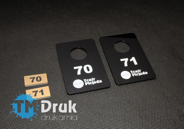 Kompletny zestaw numerków do oznakowania szatni w teatrze