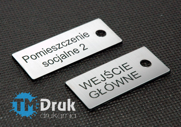 Zawieszki opisowe do kluczy, z nazwami pomieszczeń - TM Druk