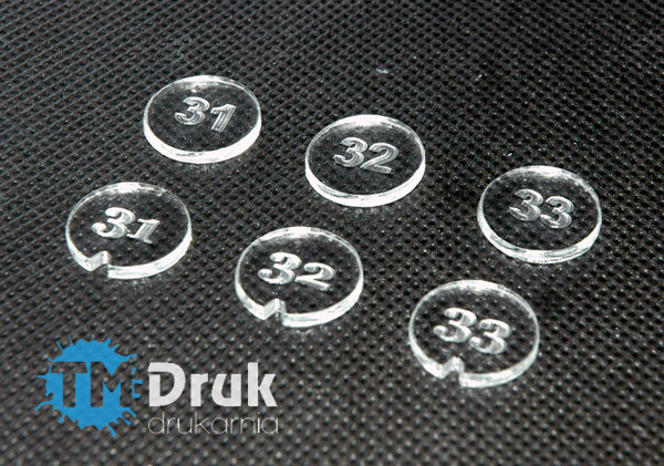 Numerowane żetony z pleksi - TM Druk