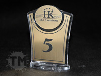 Dwustronny numerek na stół - z logiem hotelu