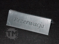 Tabliczka na stolik z napisem Rezerwacja