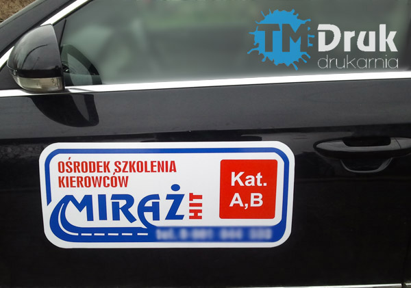 Naklejki magnetyczne - szyldy na samochód - Wrocław, Oława, Oleśnica, Brzeg, Opole, Siechnice - TM Druk