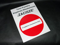 Realizacja indywidualnej tablicy informującej o Terenie Prywatnym Wspólnoty Mieszkaniowej