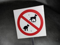 Realizacja tabliczki informacyjnej Zakaz Wyprowadzania Psów