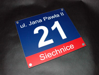 Tanie tabliczki adresowe - TM Druk Siechnice