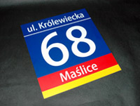 Realizacja tablicy adresowej na budynek we Wrocławiu