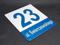 Tablice adresowe z foli odblaskowych - TM Druk Siechnice