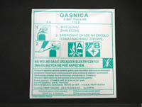 Etykiety na gaśnice drukowane sitodrukiem