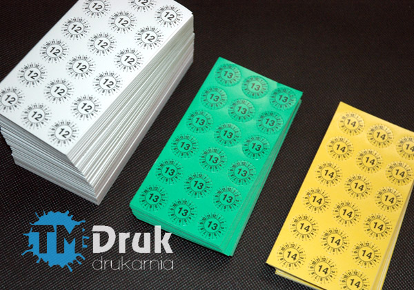 Kolko z data, datownik, etykieta do zaznaczenia daty na kontrolce - TM Druk Drukarnia