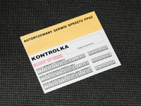 Kontrolki dla serwisów, serwisujących gaśnice