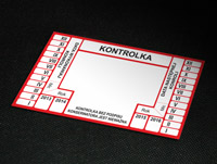 Kontrolki na folii samoprzylepnej drukowane sitodrukiem