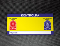 Kontrolka na gaśncie drukowana w trzech kolorach