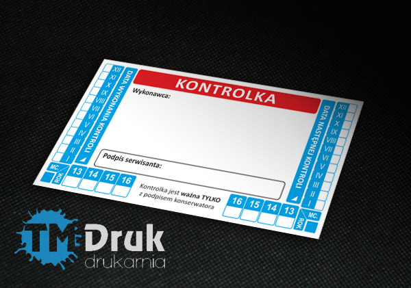 Tanie kontrolki do gaśnic - TM Druk