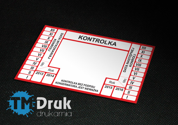 Kontrolki drukowane sitodrukiem - TM Druk Drukarnia