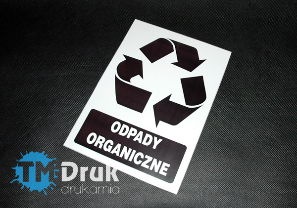 Naklejka na pojemnik do segregacji śmieci- ODPADY ORGANICZNE