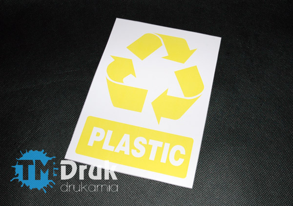 Etykieta na pojemnik do segregacji odpadow - PLASTIC