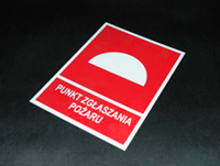 Znak Punkt zgłaszania Pożaru