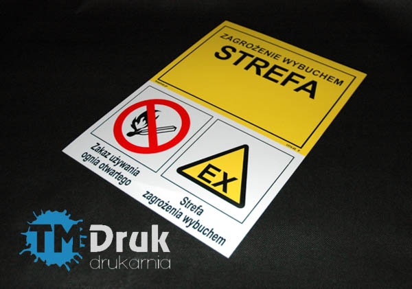 Zagrożenie wybuchem STREFA - Znaki informacyjne