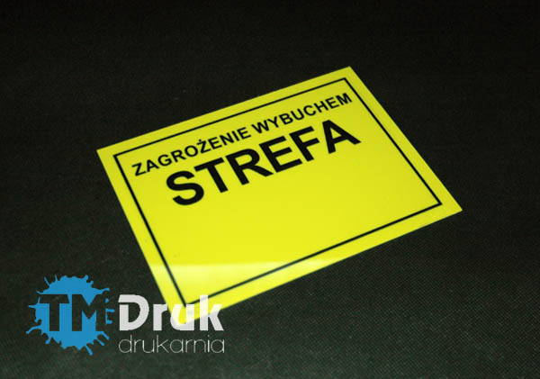 Znak BHP - Zagrożenie wybuchem STREFA