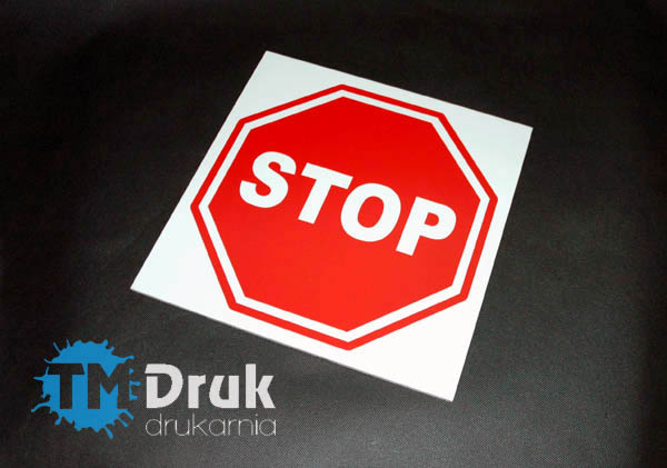 Znak informacyjny STOP, do oznakowania terenu