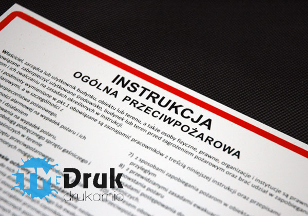 TM Druk - Producent Znaków i instrukcji BHP