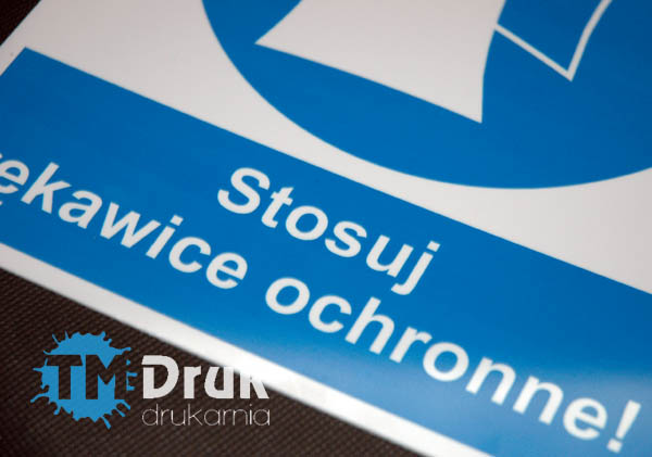 Znaki drukowane metodą sitodruku