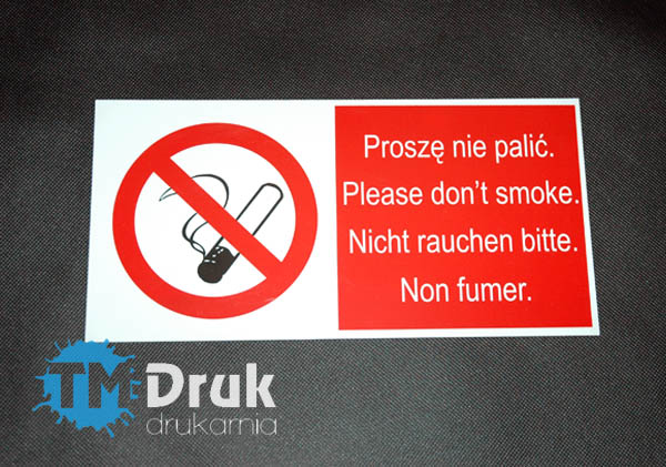 Znaki zakazu palenia, bezpośrednio od producenta