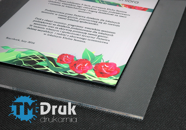 Listy gratulacyjne na metalizowanych laminatach grawerskich z kolorowym drukiem, bezpośrednio od producenta