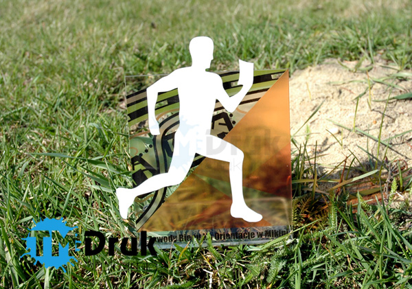 Nagroda zaprojektowana indywidualnie z bezbarwnej plexi wraz z drukowaną grafiką