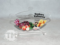 Nagroda z plexi na konkurs kulinarny w kształcie wazy