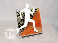 Oryginalna statuetka z pleksi dla uczestników w biegach na orientację