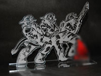 Statuetki - upominki dla strażaków - producent TM Druk