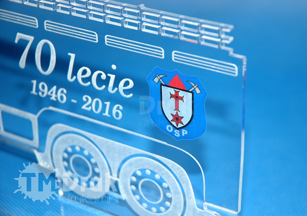 Nagrody, upominki z wydrukiem w pełnym kolorze na bezbarwnej plexi