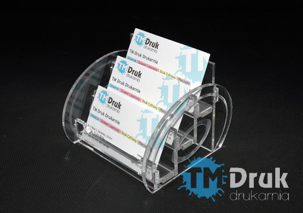 Stojak z wizytówki z pleksi