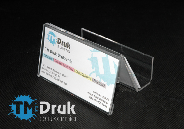Wizytownik z zasobnikiem na biurko z plexi