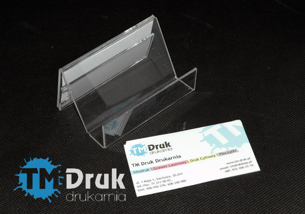 Wizytownik na biurko z zasobnikiem, z pleksi